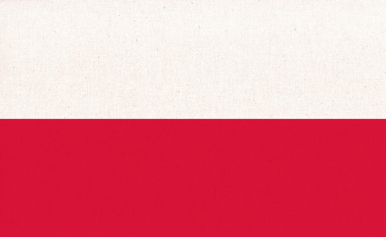 Flag of Poland. Fabric Texture. National Polish Symbol. Polish Flag